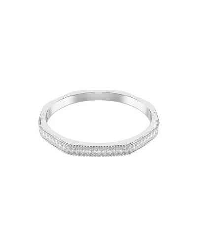 Swarovski Matrix Baguette Cut White Rhodium Plated Bangle Bracelet