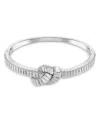 Swarovski Matrix Knot Bangle Bracelet In Silver