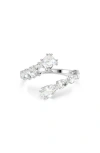 Swarovski Matrix Crystal Hinged Bangle In White