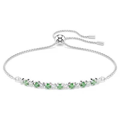 Swarovski Matrix Bracelet In ["green","silver Tone"]