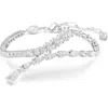 Swarovski Matrix Bracelet In Silver/white