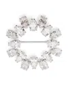Swarovski Matrix Pear-cut Crystal Brooch In 银色