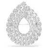 Swarovski Matrix Round Cut Crystal Brooch In Weiss