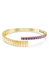 Swarovski Swaroski Matrix Gold-tone Plated Bangle In Gold