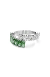 Swarovski Matrix Bypass Ring In Multi