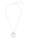 Swarovski Matrix Circle-pendant Necklace In Metallic