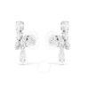 Swarovski Matrix Clip Earrings Rhodium Shiny White In White