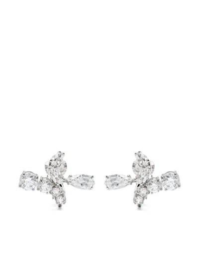 Swarovski Matrix Clip-on Earrings In Silver