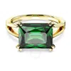 Swarovski Matrix Cocktail Ring Bag Gold Shiny Green In Silver Tone