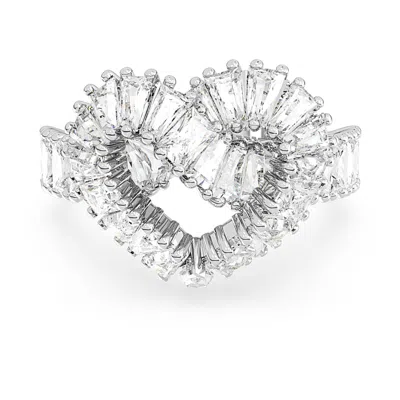 Swarovski Matrix Cocktail Ring In White