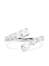 Swarovski Matrix Crystal Hinged Bangle In Silver