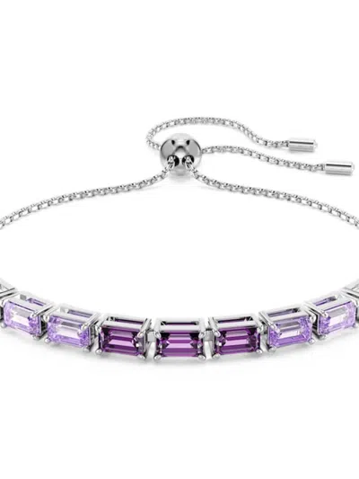 Swarovski Matrix Crystal Bracelet In Purple