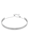 Swarovski Womens White Subtle Rhodium-plated Brass And Zirconia Bracelet