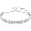 Swarovski Matrix Crystal Double Row Slider Bracelet In White
