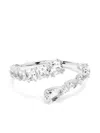 Swarovski Matrix Crystal Hinged Bangle In Silver