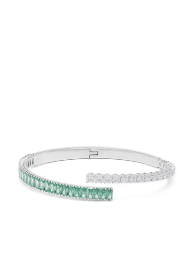 Swarovski Matrix Crystal-embellishment Bracelet In Silver