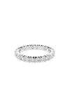 Swarovski Matrix Crystal Eternity Ring In Metallic