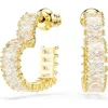 Swarovski Matrix Crystal Heart Hoop Earrings