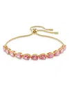 Swarovski Matrix Slider Bracelet In Pink/gold