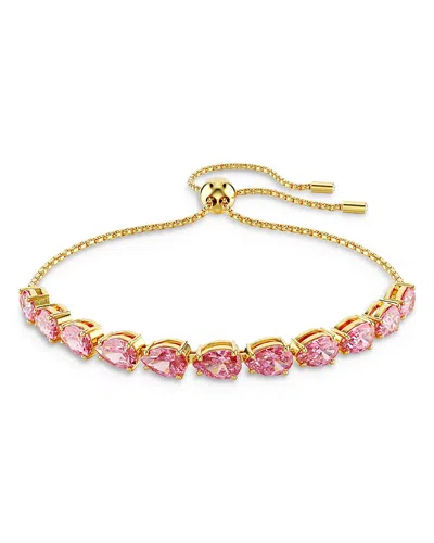 SWAROVSKI MATRIX CRYSTAL PEAR SLIDER TENNIS BRACELET