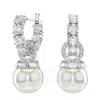 Swarovski Matrix Crystal Pearl Drop Earrings