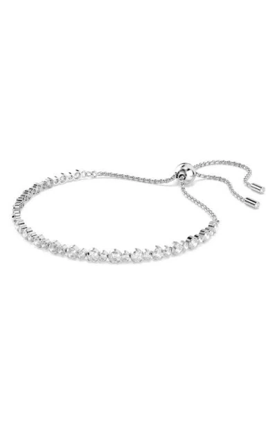 Swarovski Matrix Crystal Slider Bracelet In White