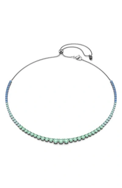 Swarovski Matrix Crystal Slider Necklace In Yellow