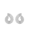 Swarovski Matrix Crystal Frontal Hoop Earrings In Silver