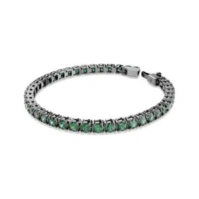 Swarovski Matrix Crystal Tennis Bracelet In Green