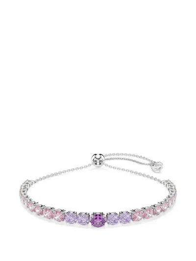Swarovski Matrix Crystal-embellished Adjustable Bracelet In Purple