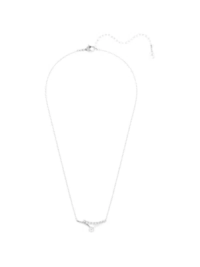 Swarovski Matrix Crystal-embellished Necklace In Silver