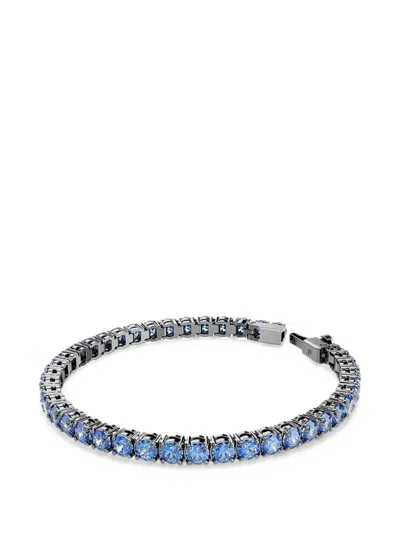 Swarovski Matrix Crystal-embellished Tennis Bracelet In Blue