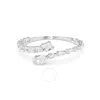 Swarovski Matrix Cuff Rhodium Shiny Crystal In White