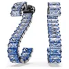 Swarovski Matrix Baguette Cut Crystal Drop Earrings In Blue