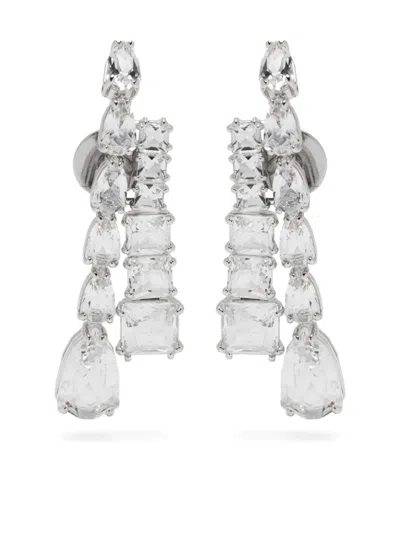 Swarovski Matrix Earrings In 银色