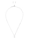 Swarovski Matrix Earrings And Necklace Set In Silver