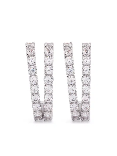Swarovski Matrix Earrings In Silver