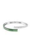 Swarovski Matrix Emerald-stone White-stone Bracelet In Metallic