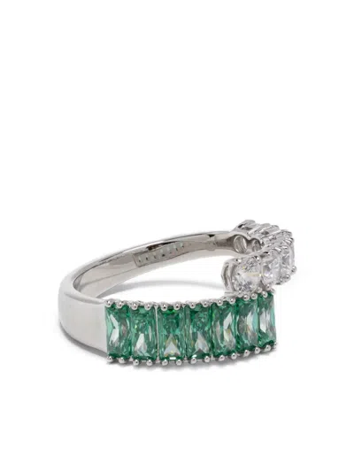 Swarovski Matrix Emerald-zirconia Ring In Green