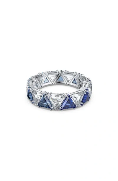Swarovski Matrix Eternity Ring In Blue Dark Multi
