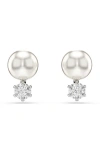 Swarovski Matrix Faux Pearl & Crystal Stud Earrings