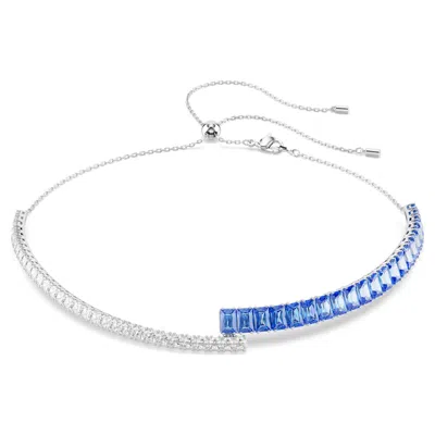 Swarovski Matrix Halsband In Blue