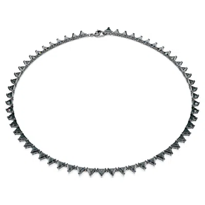 Swarovski Matrix Necklace In Gray
