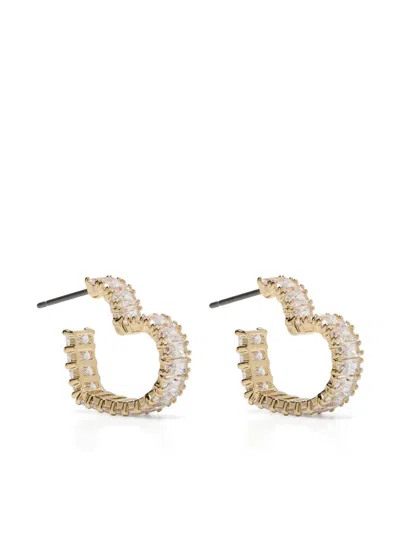 Swarovski Matrix Heart-shaped Earrings In Gold