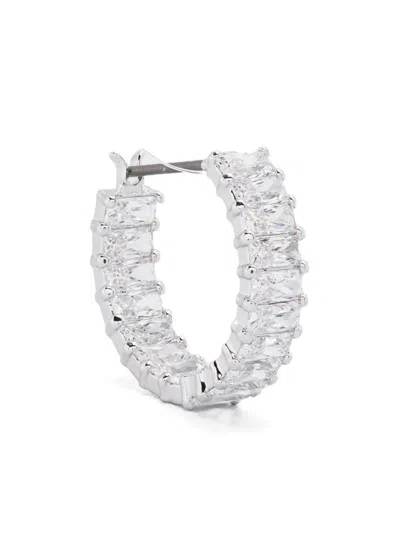 Swarovski Matrix Hoop Earrings In White