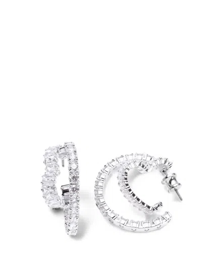 Swarovski Matrix Hoop Earrings In Metallic