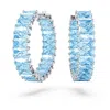 Swarovski Matrix Hoop Earrings In Blue