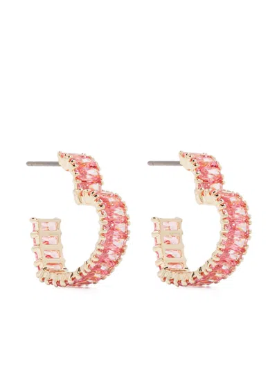 Swarovski Matrix Hoop Earrings In Gold