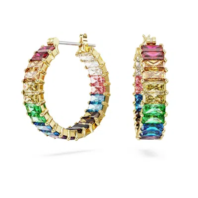 Swarovski Matrix Hoop Earrings In Multicolored