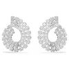 Swarovski Matrix Crystal Frontal Hoop Earrings In White